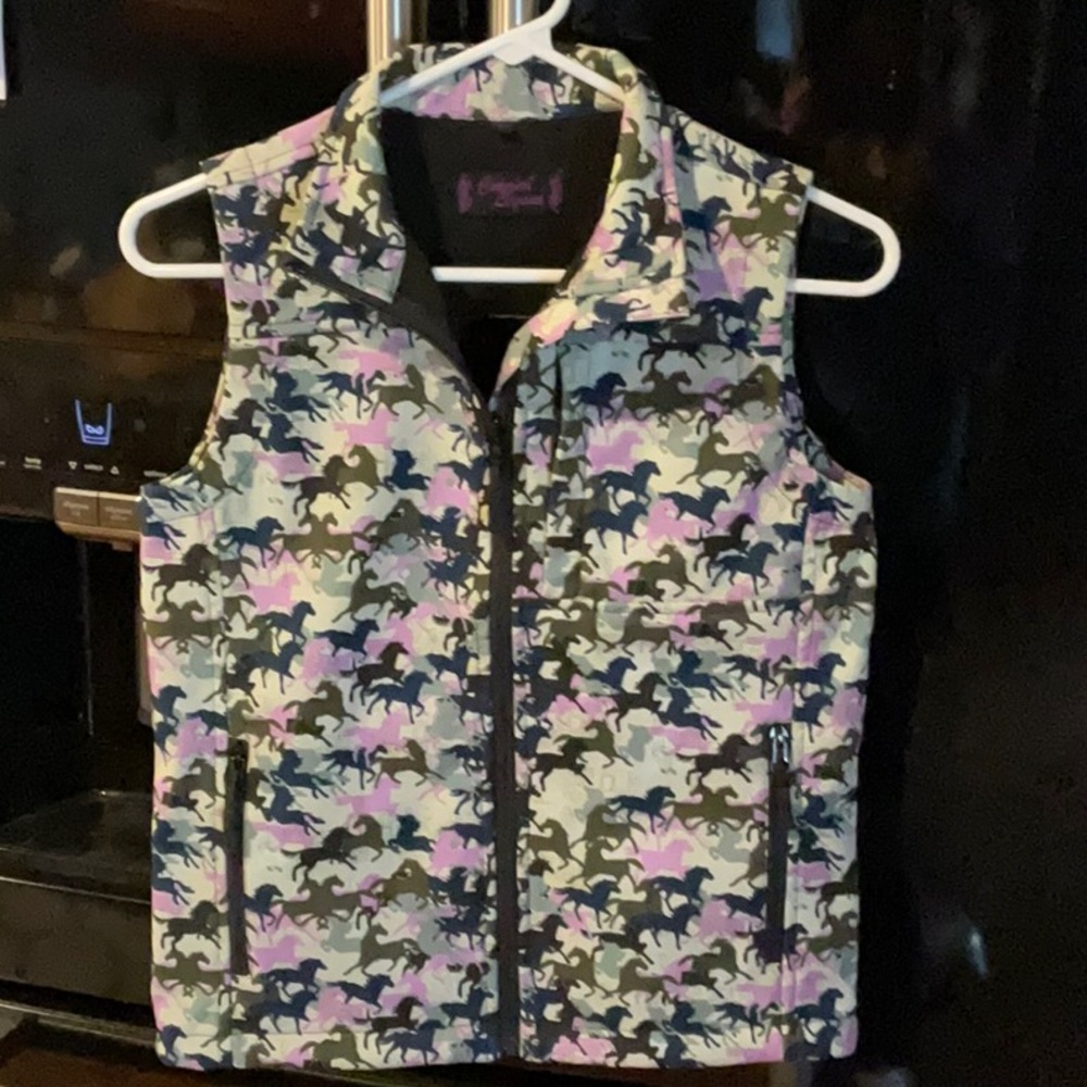 Colorful Horse Print Vest